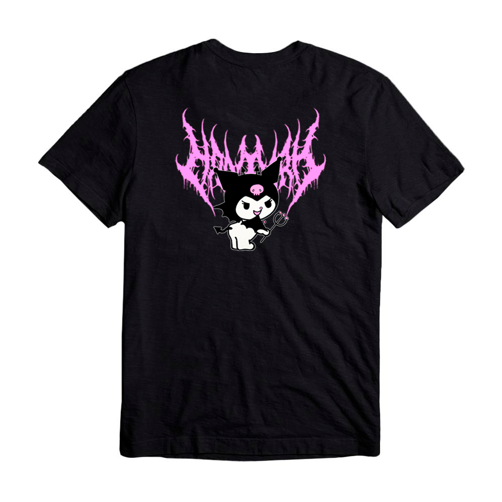 Camiseta Distorted Kuromi (preta)