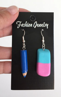 Boucles d'oreilles Crayon-gomme