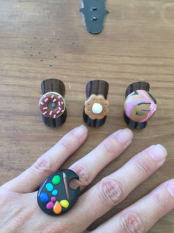 Bagues Choco et Ronde (marron)