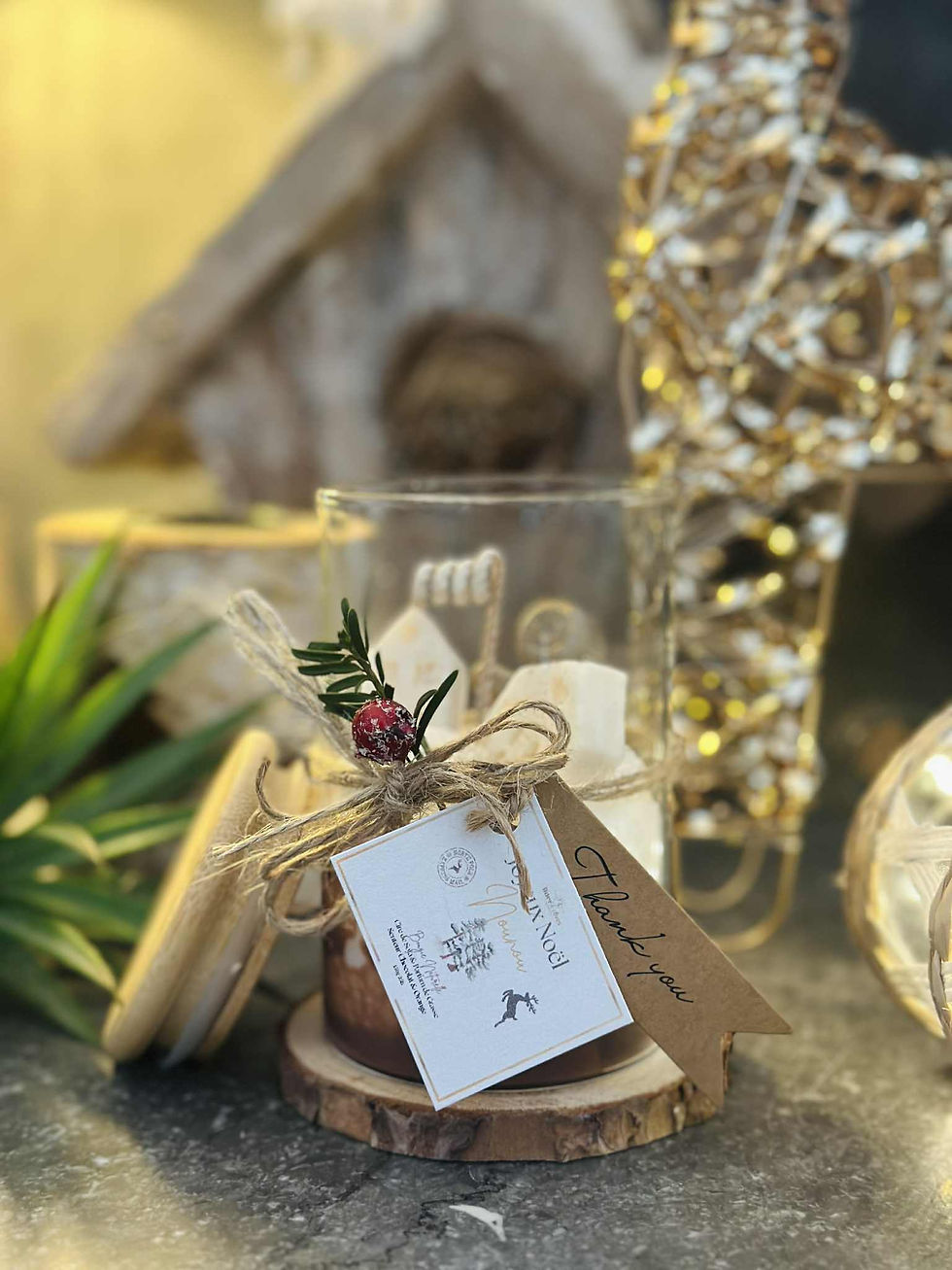 Bougie De Nöel Maîtresse ou Nounou Personnalisée