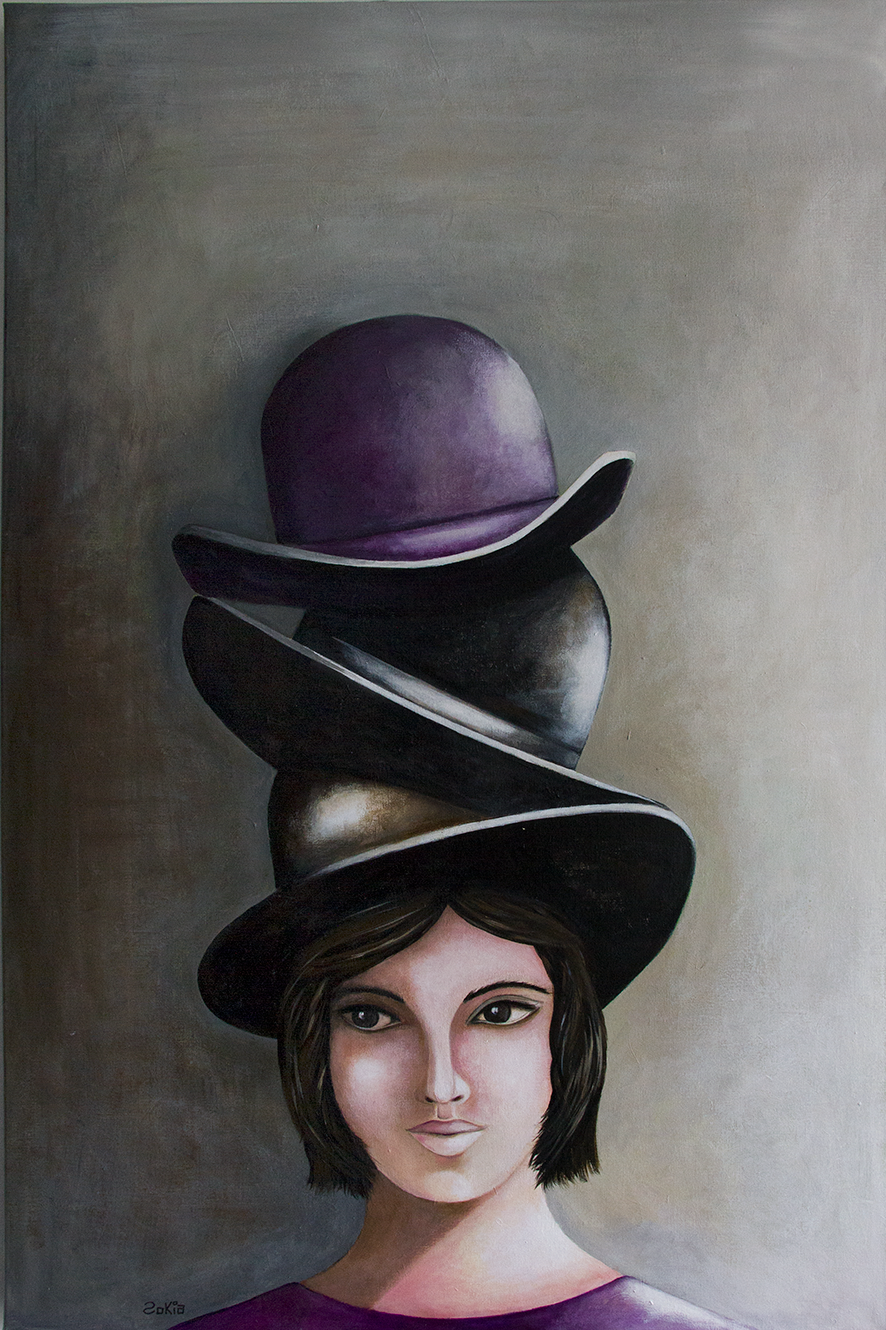 La dame aux chapeaux | 100 x 150 cm