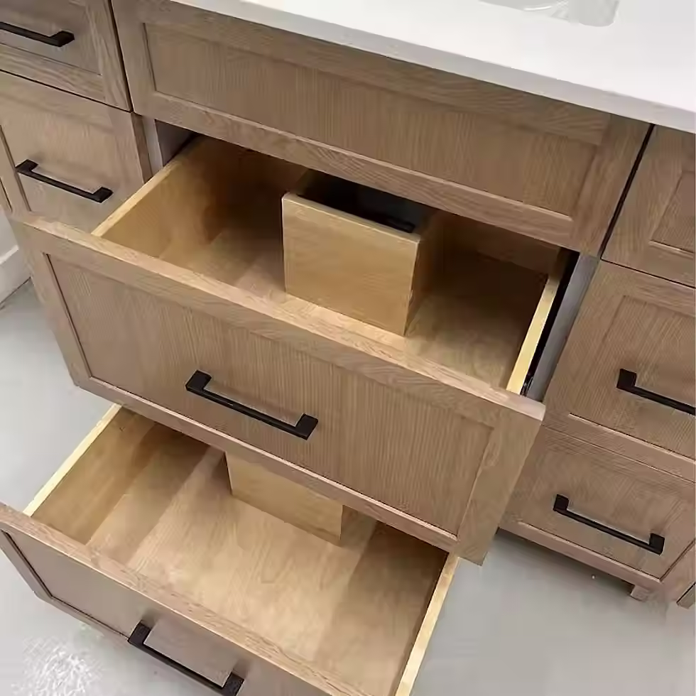 48" Rockland Bathroom Vanity in Nature Oak Drawers
