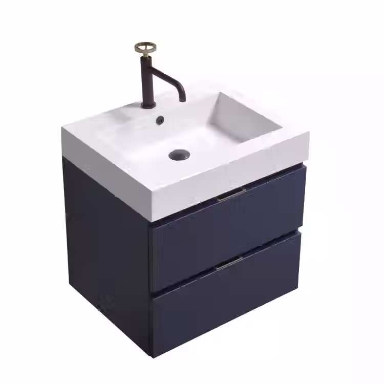 30" Theo Wall Mount Bathroom Vanity in Royal Blue