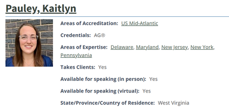 accredited genealogist specialized in the United States Mid-Atlantic region.