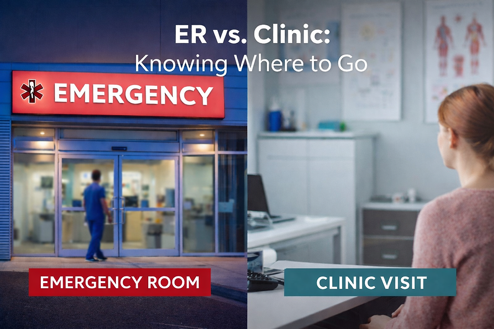 ER vs. Clinic Symptoms — Knowing Where to Go for Care