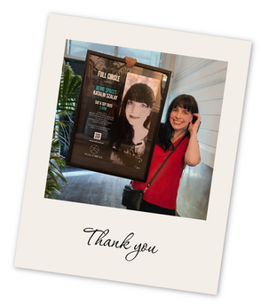 a photo of me with my poster