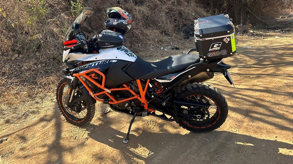 Gerard’s KTM 1190 Adventure R, the big bike that inspired his off-road training journey.