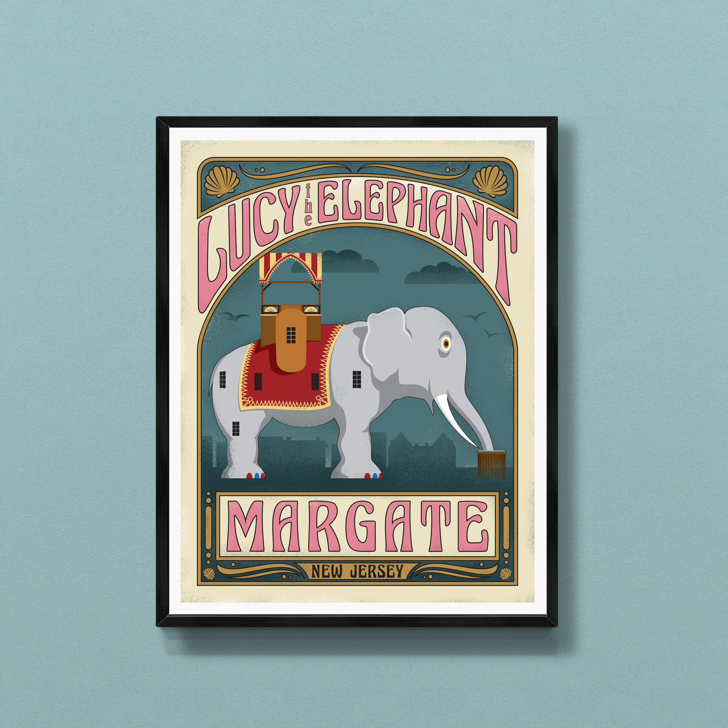 Lucy the Elephant Margate 11x14 inch art print