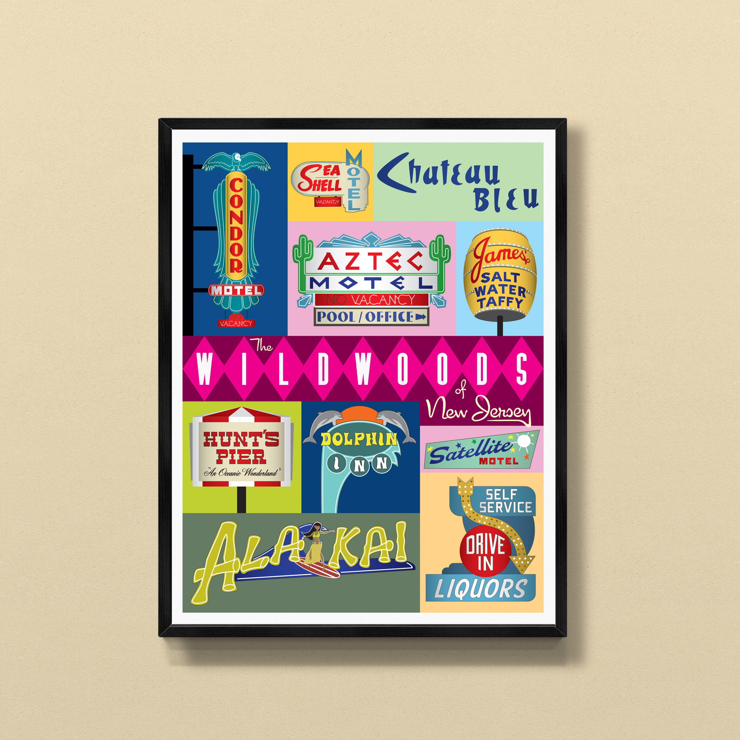 Wildwood Retro 11x14 inch art print
