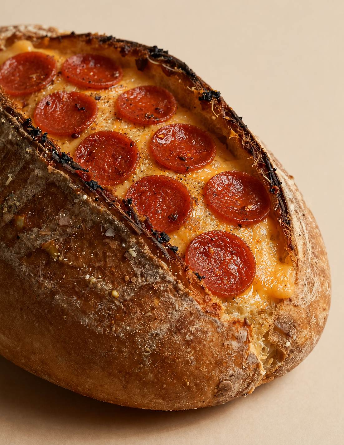 Pepperoni Pizza Sourdough Loaf