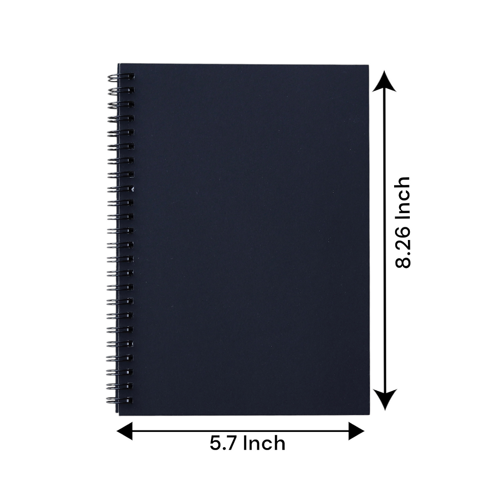 Thumbnail: INNAXA A5 Blank Notebook | 100 GSM Paper | Black Cover  (Pack-2)