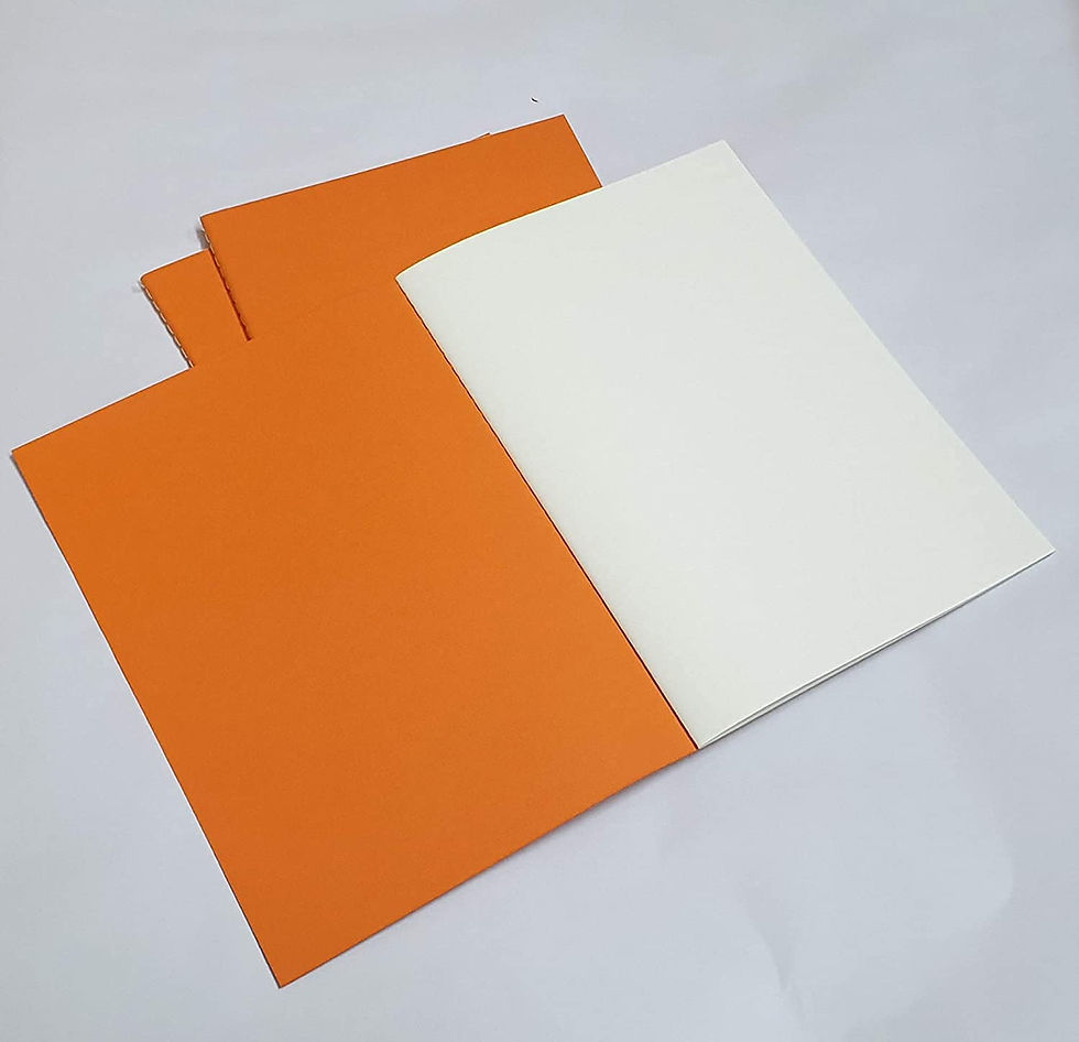 Thumbnail: INNAXA Soft Cover A5 Journals Notebooks (2 Orange & 2 Red) Pack of 4, Blank, Pla