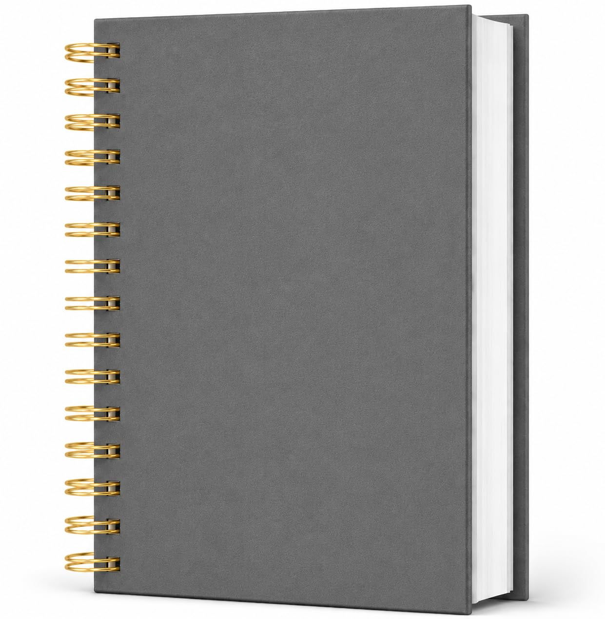 INNAXA A5 Spiral Notebook,Hardcover,Gold Wiro,100Sheet/200Pages (Grey)