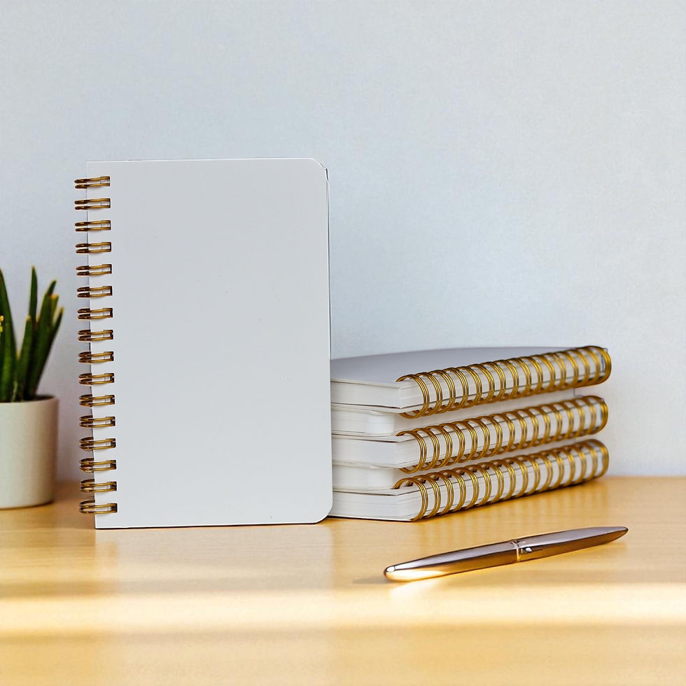 Thumbnail: INNAXA Pocket Notebooks Blank Pages Golden Wiro 3.5 x5.5 Pocket-size  (Pack-6)