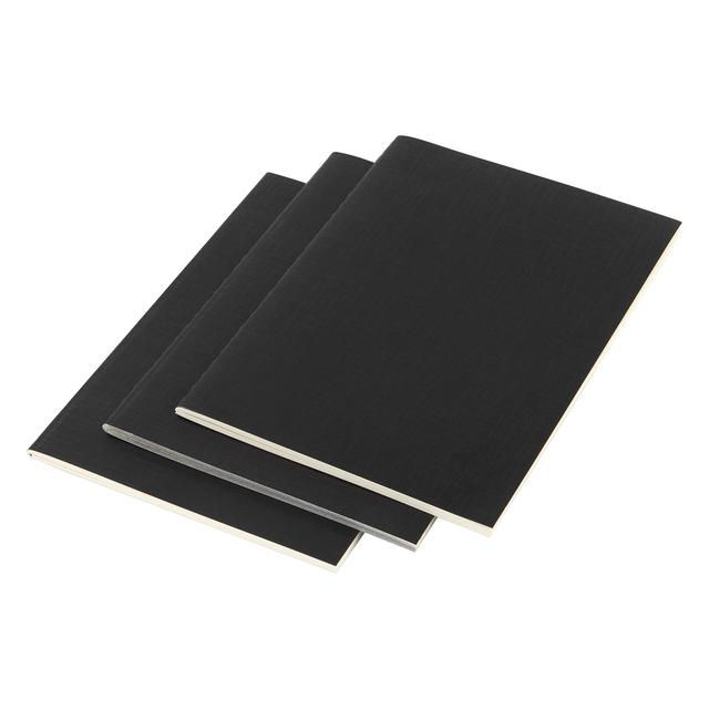 INNAXA A5 Kraft Black Cover Book 80 GSM Natural Shade Ruled Paper Journal Pack o