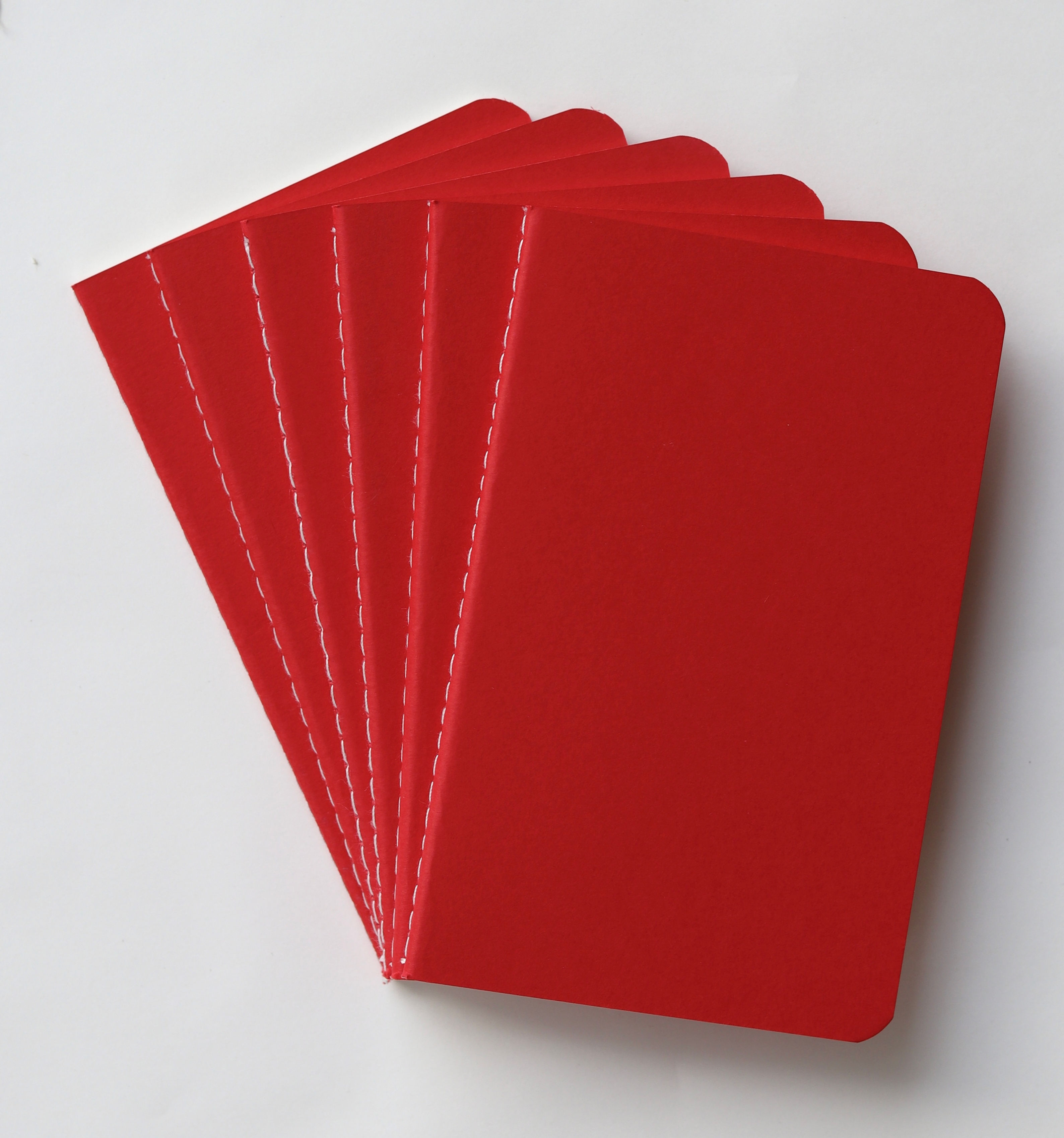 INNAXA Pocket Size Notebooks, 3.5 x 5.5" Softcover Mini Notebooks (Red)