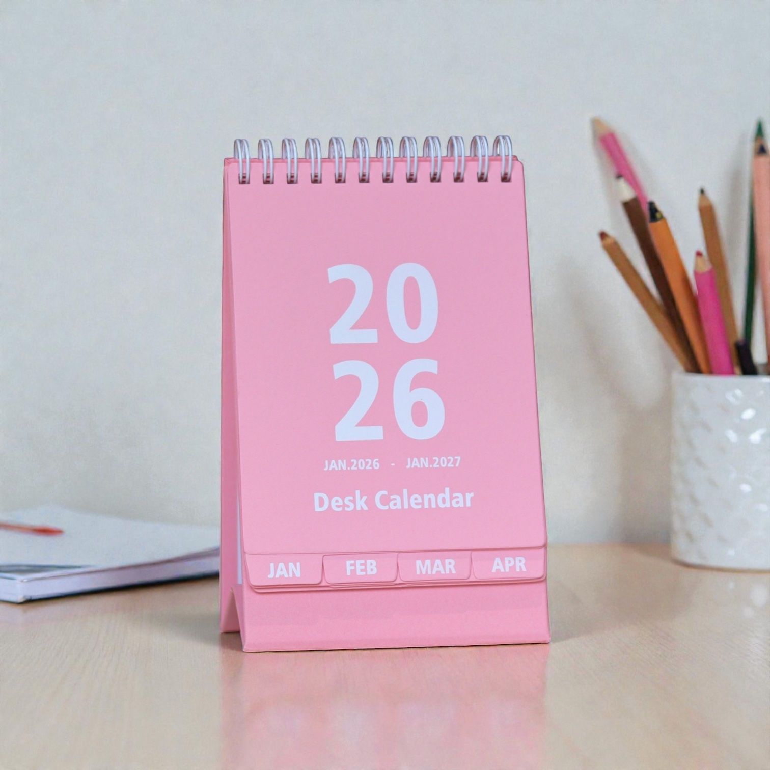 INNAXA 2026 Desk Calendar | Mini Calendar (Pink)