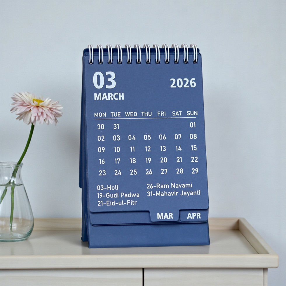 Thumbnail: INNAXA 2026 Desk Calendar | Mini Calendar (Blue)