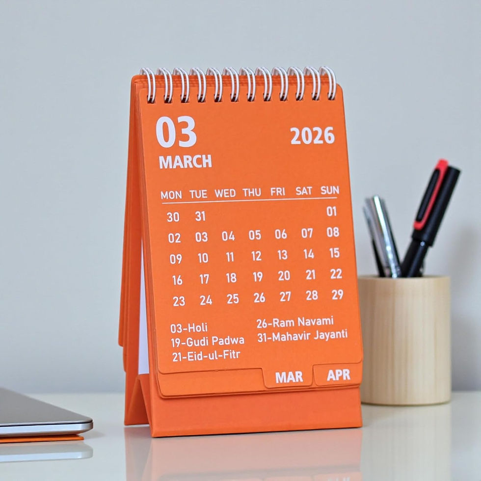 Thumbnail: INNAXA 2026 Desk Calendar | Mini Calendar  (Orange)