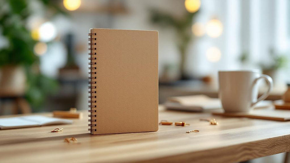 ECO FRINDLY NOTEPAD ON OFFICE TABLE NOTEBOOKS