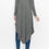 Thumbnail: Asymmetric Long Sleeve Dress - Grey