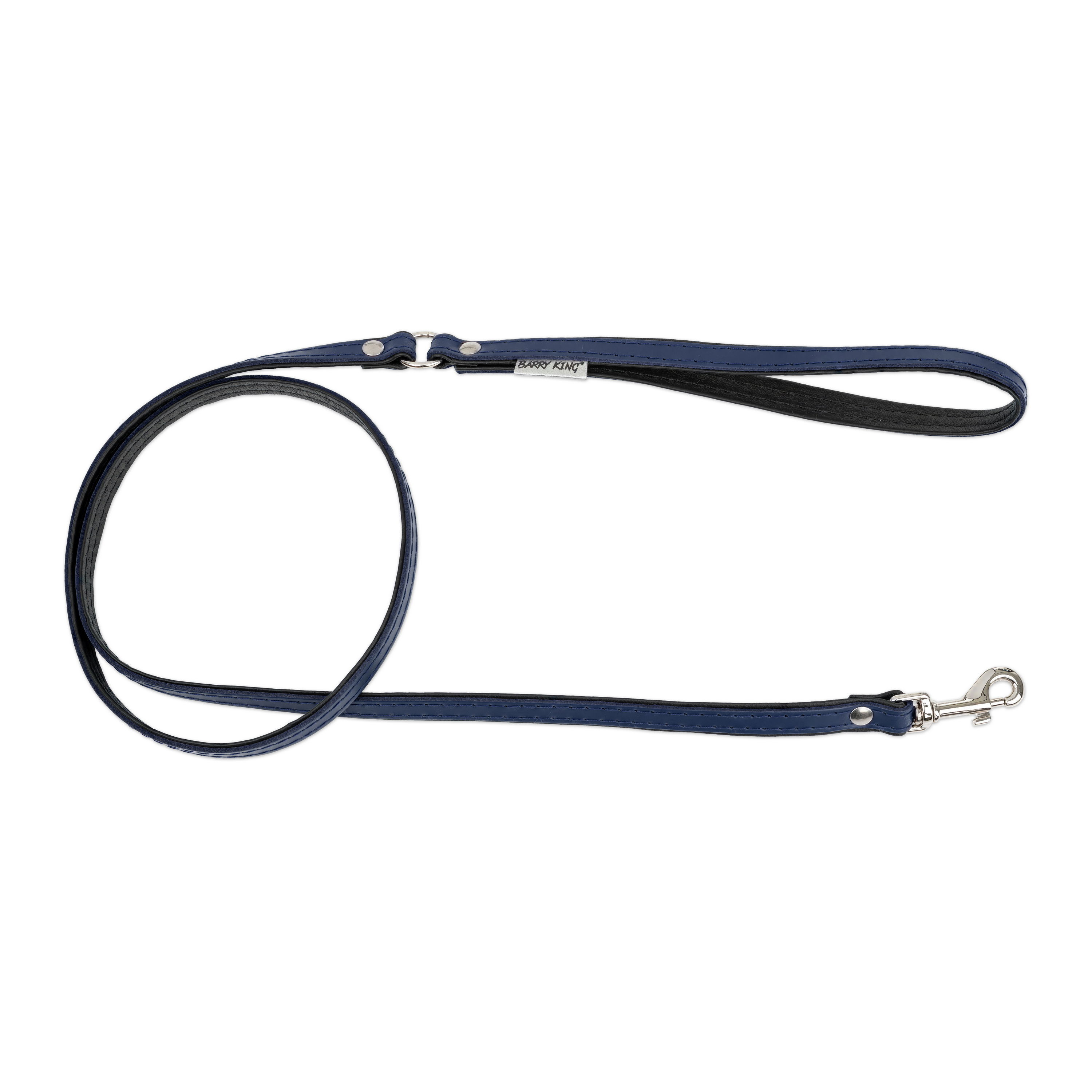 Leather dog leash,navy black