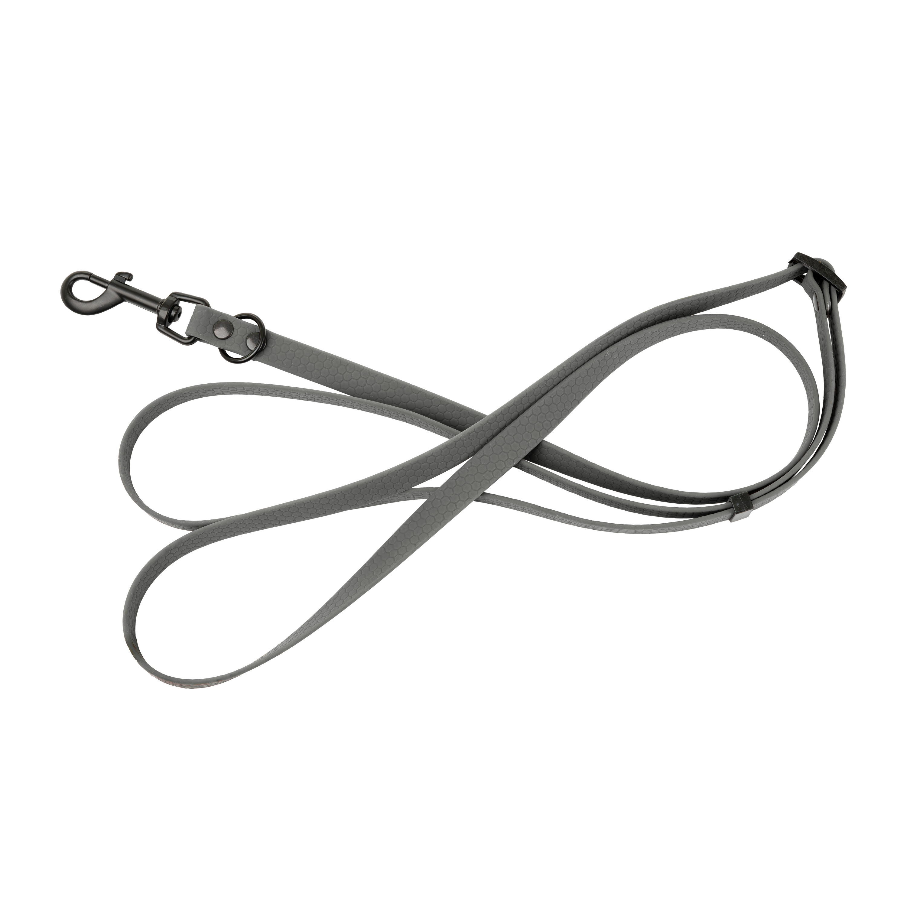Dog leash 3w1 z wytrzysmallj gumy,grey,16mm/ 1.00-1.80 m