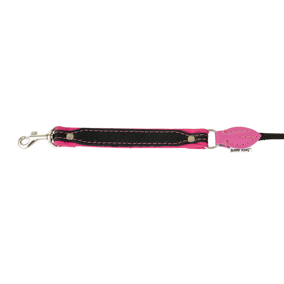 Thumbnail: Leash adjustable leather Los 20mm/ 6/ 220cm pink