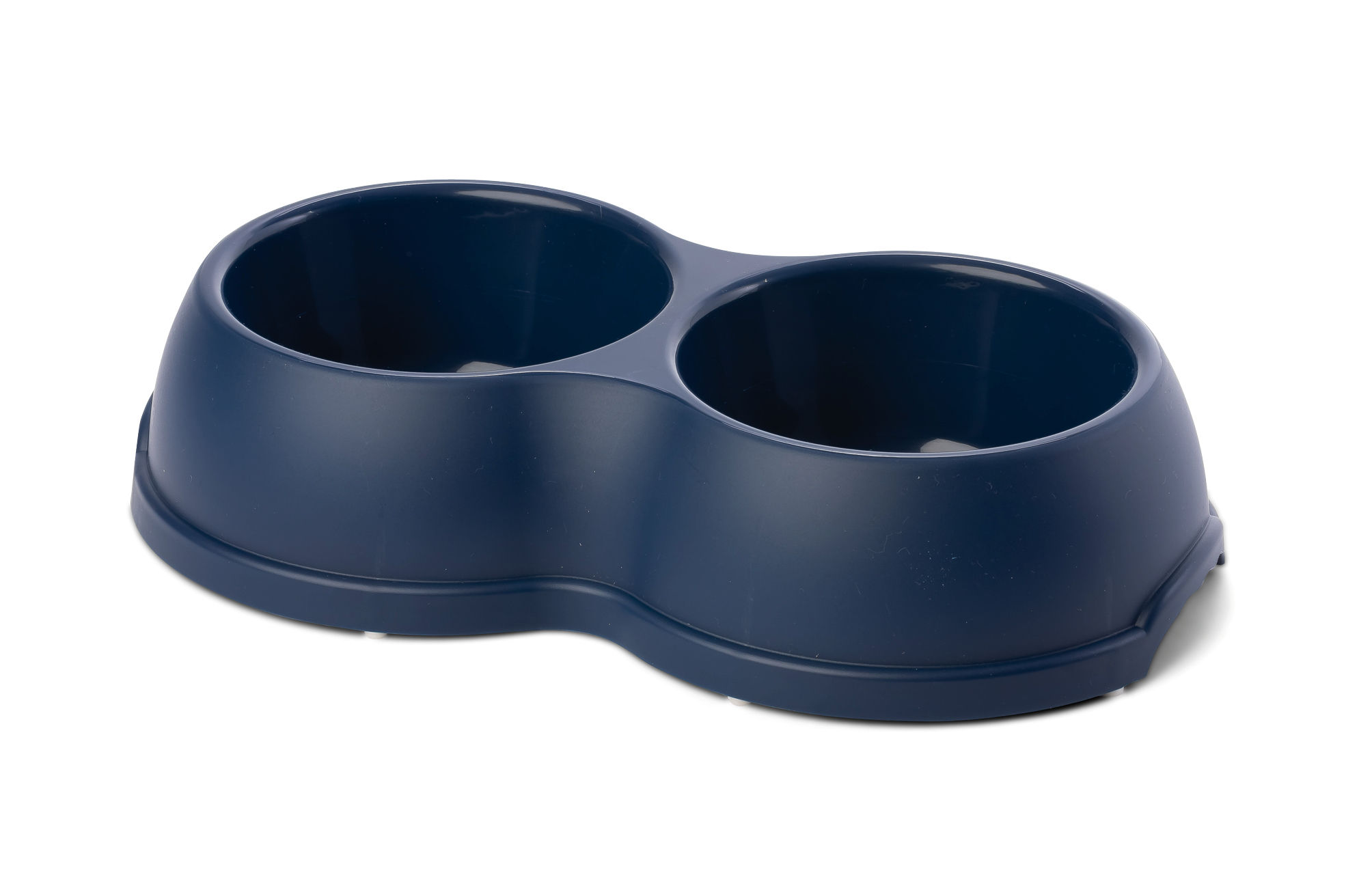 Double plastic bowl for dogs and cats,navy