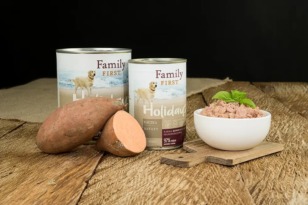 Karma morka hipoalergiczna Family First Holidays kaczka i bataty