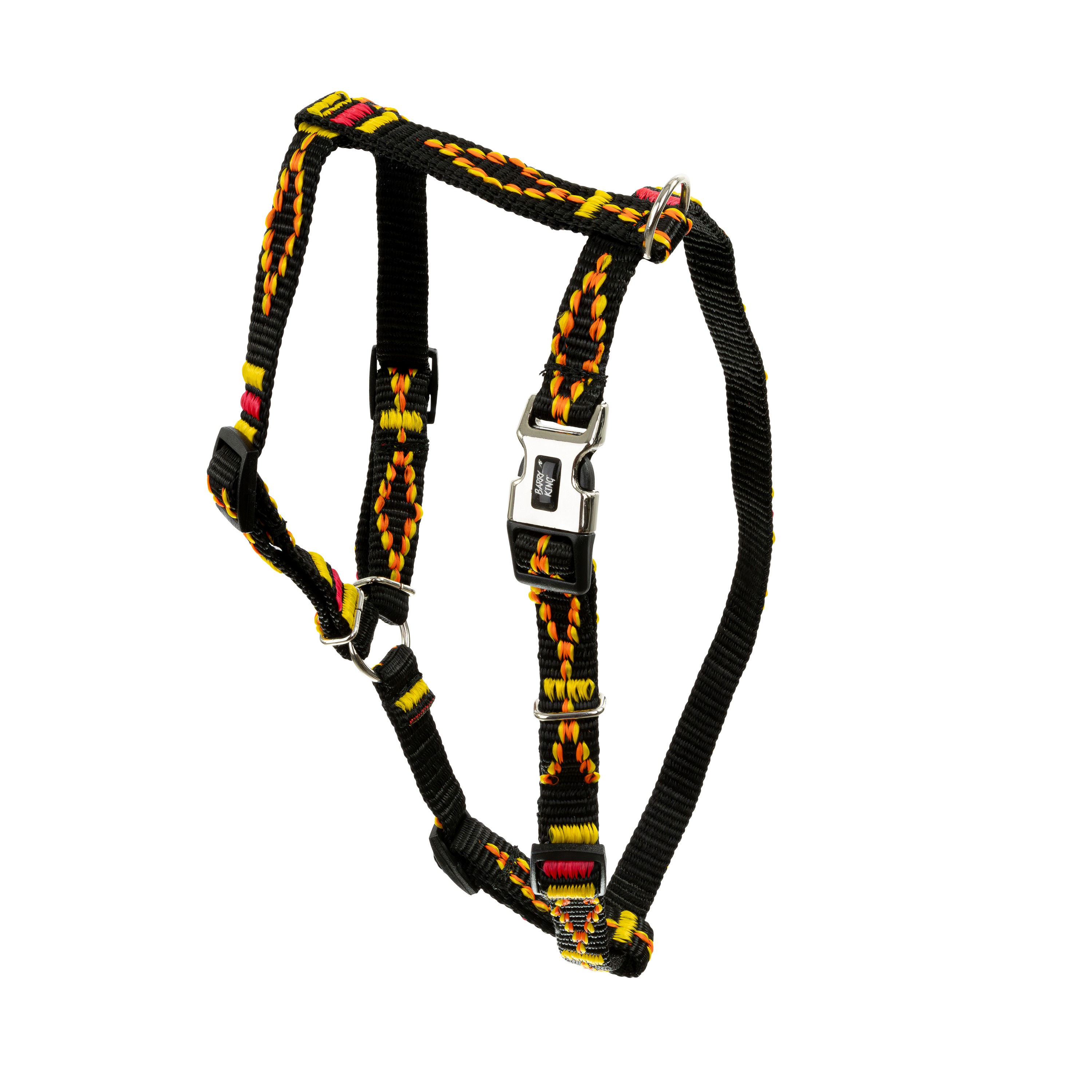 Dog harness,pattern etniczny,polypropylene webbing,black