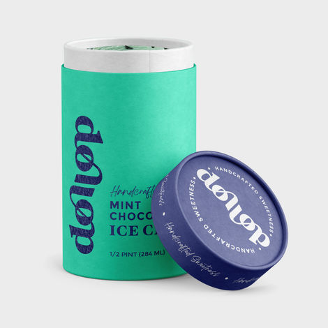 Dollop Ice Cream, packaging