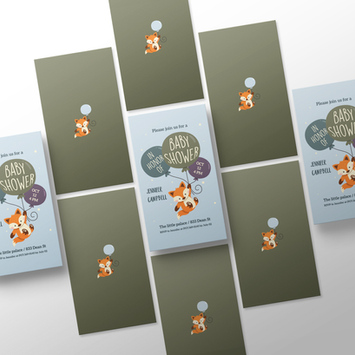 Template design with character illustration for Vistaprint, Laura Soto Salazar 