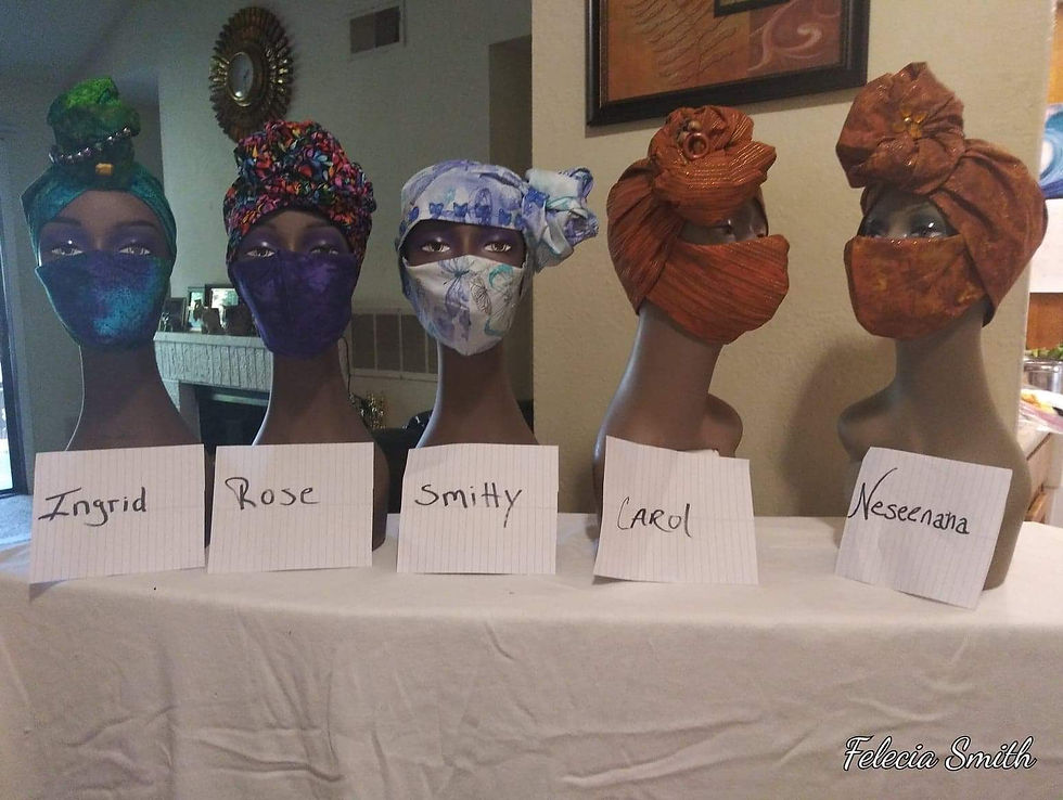 Thumbnail: Women's head wraps with matching mask