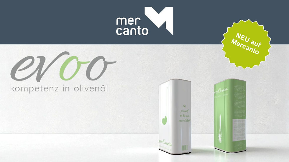 evoo ag ist mit dem Olivenöl evooOmnia auf Mercanto, der grössten digitalen Foodservice-Plattform der Schweiz