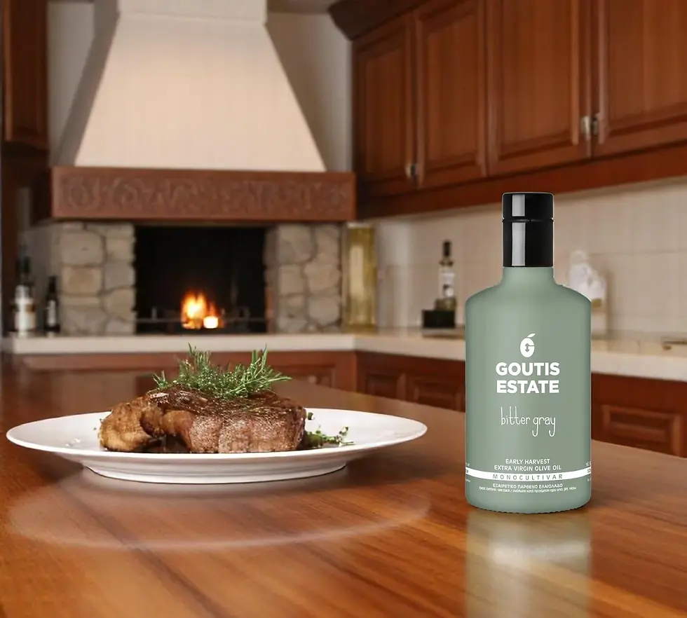Miniaturbild: Goutis Estate Bitter Gray Bio Olivenöl Extra Vergine aus Griechenland - altes Olympia