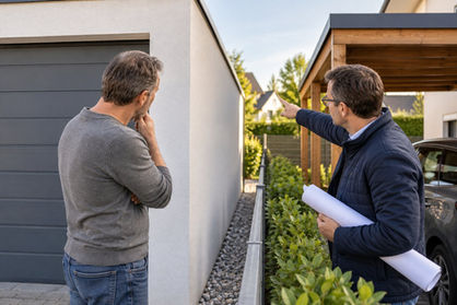 Grenzbebauung und Garagenwand: Was darf der Nachbar auf der Grundstücksgrenze?
