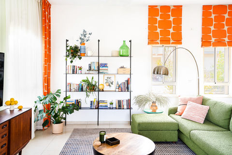 Colorful Living Room with Retro Charm