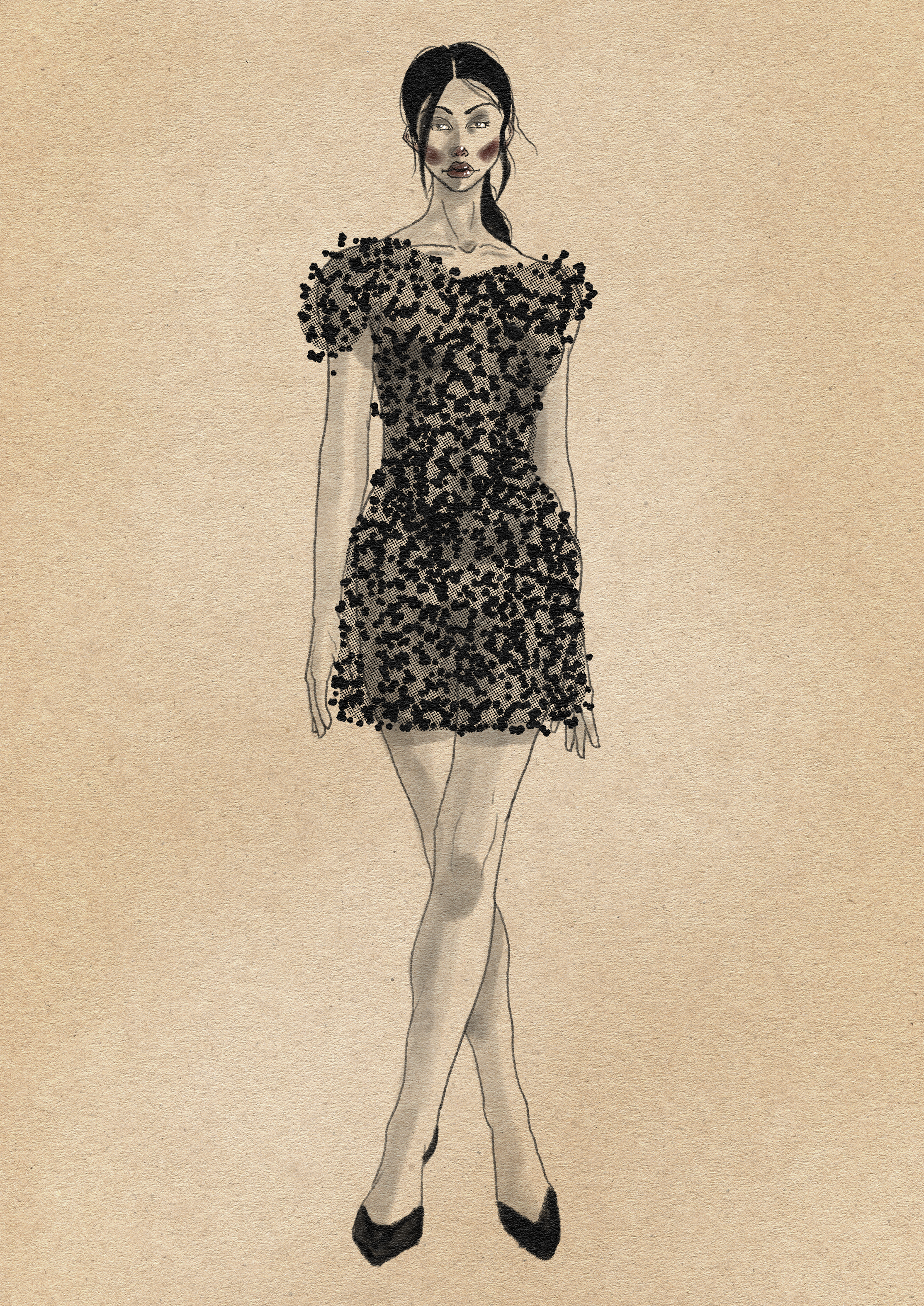 088. Noir Petal Mini