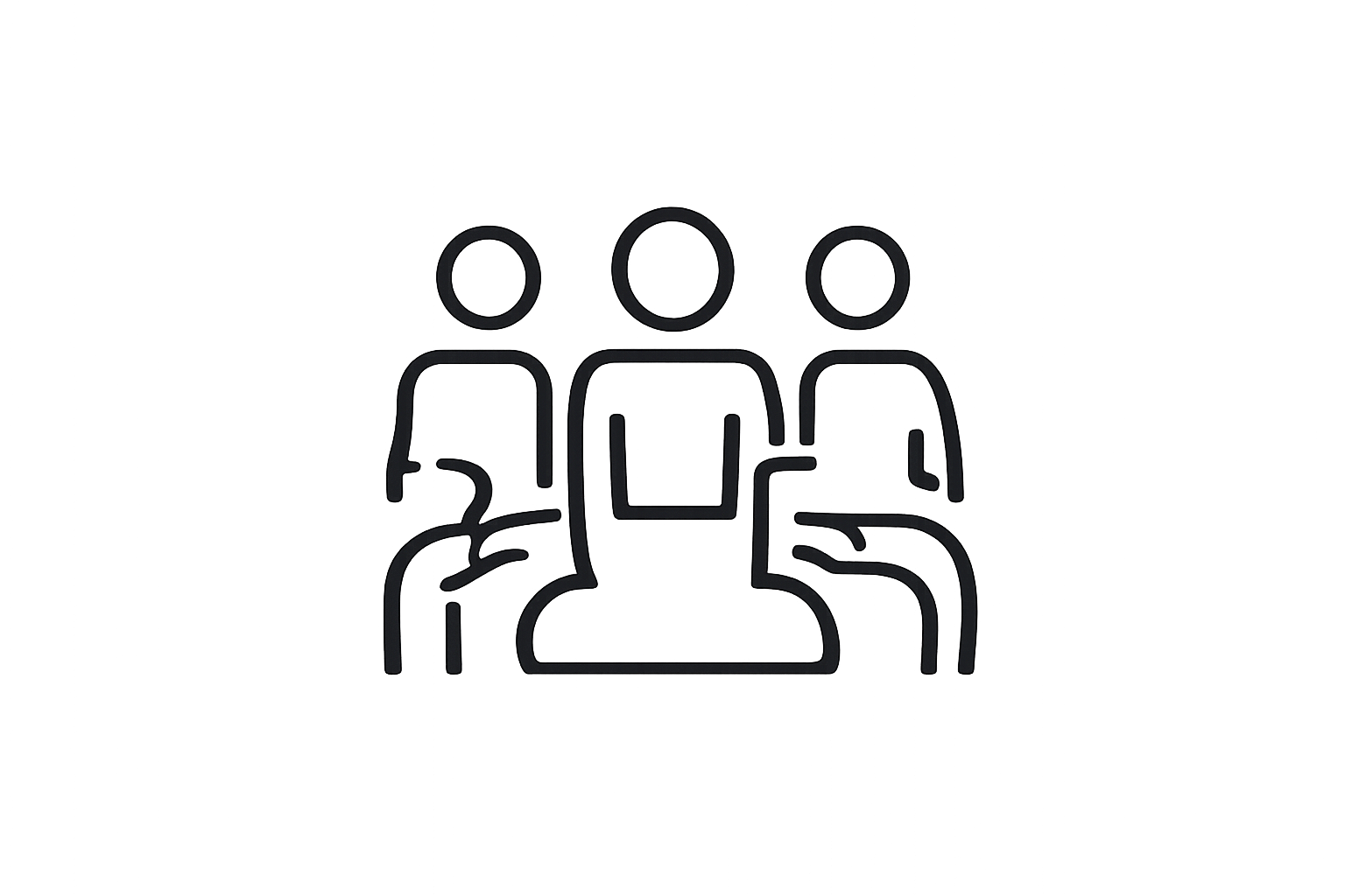 Icon of three people sitting together