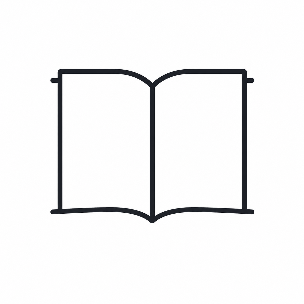 Line icon of an open book