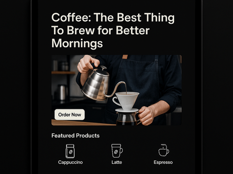 Coffee Shop Page Design