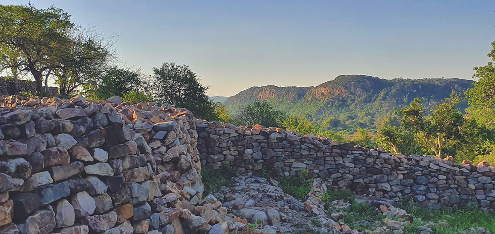 Stone walls at Thulamela Hill.
