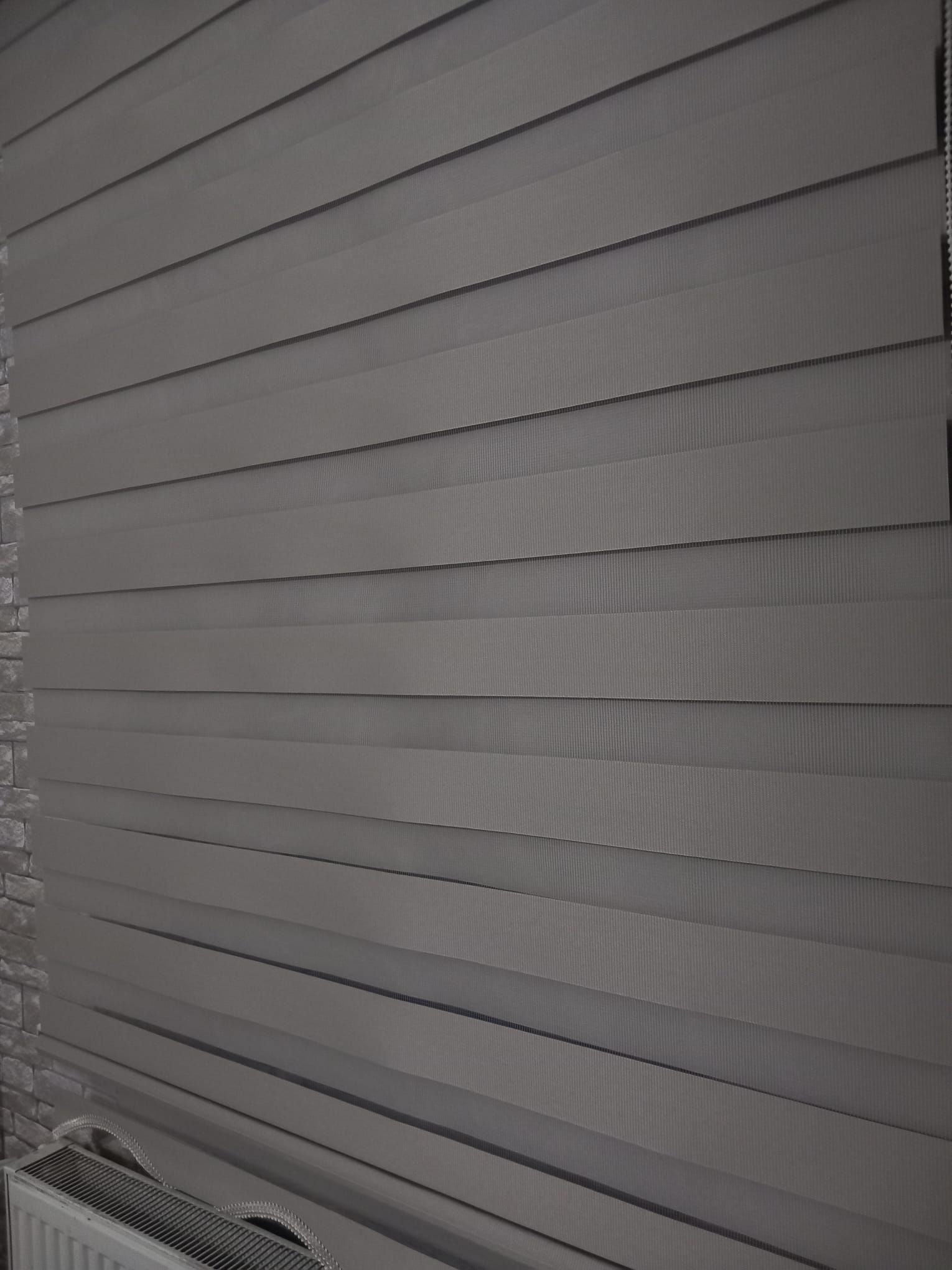 Vizon Düz Bambu Zebra Stor Zebra Perde 80x200 Hazır Zebra