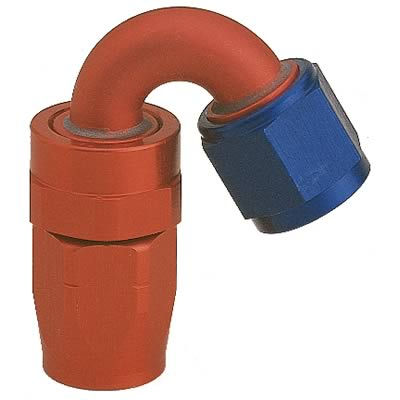 Reusable Red/Blue Anodized Aluminum Swivel S.A.E. 37° (JIC/AN)