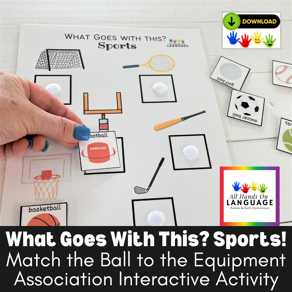 What Goes With This? Sports Association Matching Activity, Speech & Autism