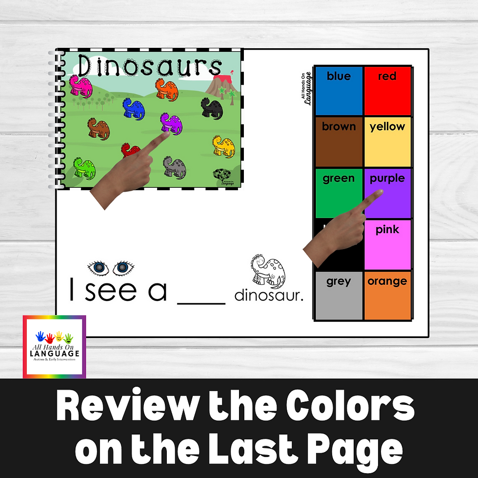 Thumbnail: I See COLORS - Dinosaurs, Interactive Book, Formulate Sentences with 10 Colors