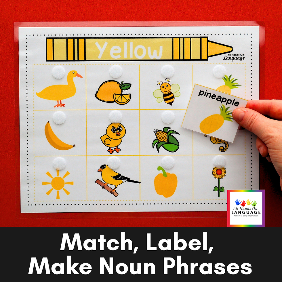 Thumbnail: Yellow Object Matching Activity, Match and Label, Adjective-Noun Phrases