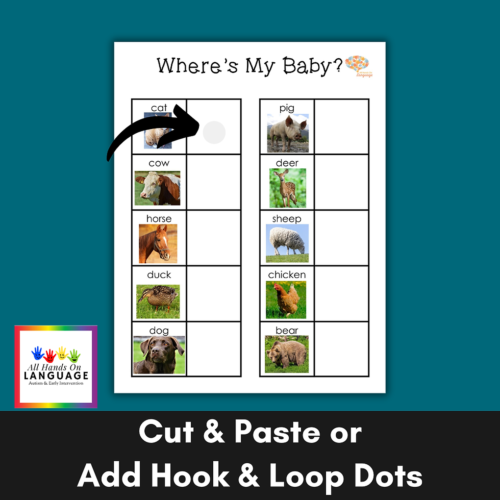 Thumbnail: Match the Baby to the Adult Animal, Interactive Sheet Activity, Labeled Photos