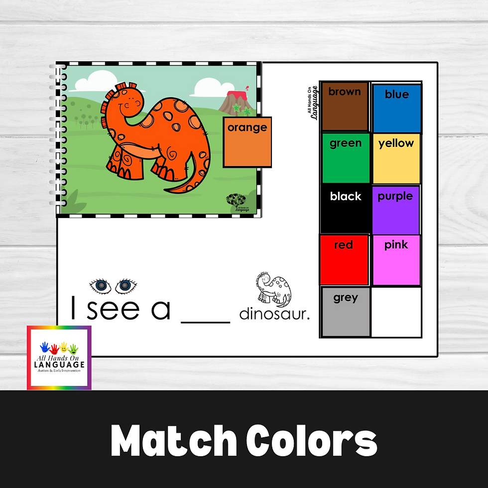 Thumbnail: I See COLORS - Dinosaurs, Interactive Book, Formulate Sentences with 10 Colors